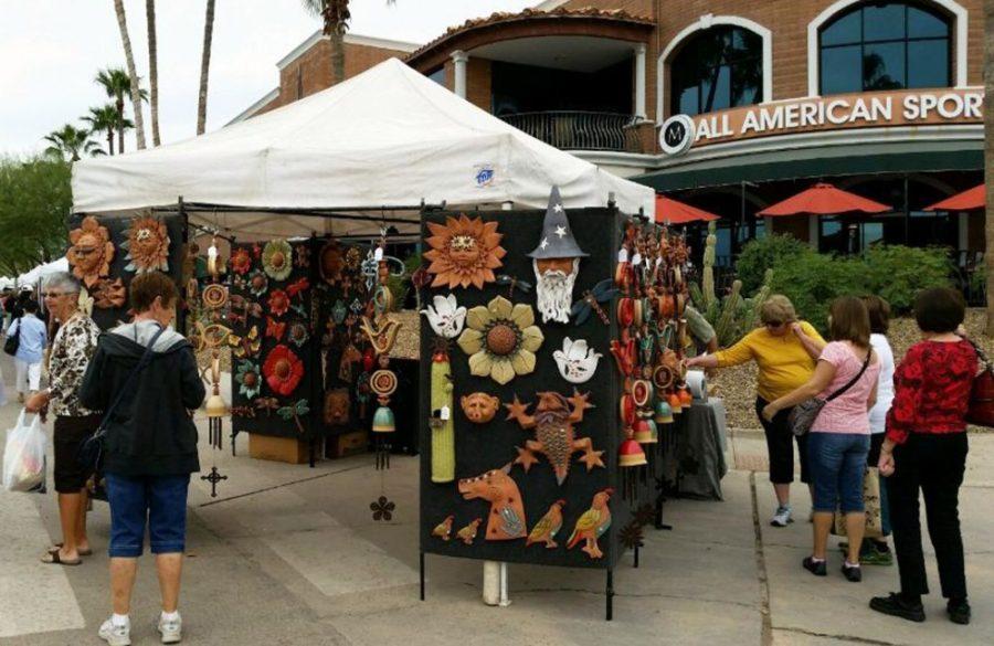 Courtesy of Susan TateArtist Susan Tates booth displaying her ceramic works at the Festival of Arts and Crafts in Tempe in November 2014. Tate has participated in the Fourth Avenue Street Fair for 25 years.