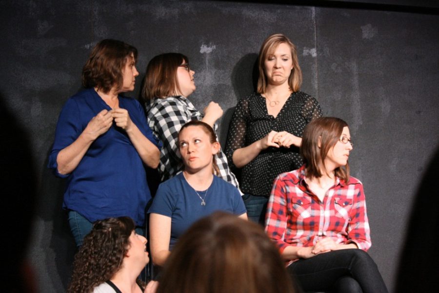 Courtesy of Tucson Improv MovementFrom left to right, Shanna Leonard, Catherine Barlett, Jessica Hill, Jessica Gregg and Jessica Peck of the all-female improv group The Riveters perform. The group will put on the last performance of its show The Best Show Period on Saturday.