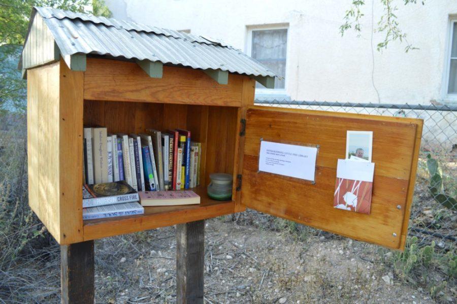 The Little Free Library located in the Spring-Dunbar neighborhood on the corner of 10th Avenue and Second Street on Wednesday. The idea behind the Little Free Library is that if you take a book, you then leave a book that someone else can read.