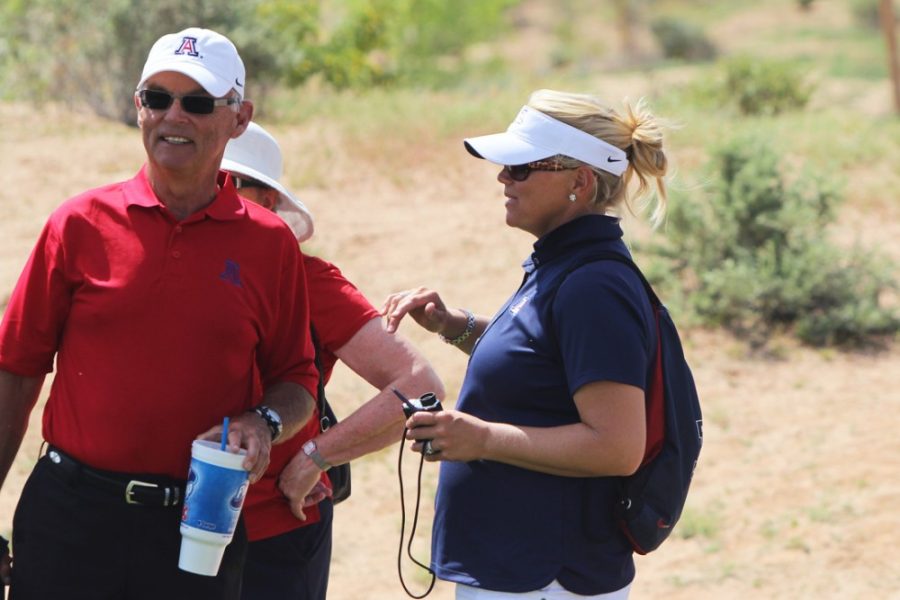 Arizona womens golf coach Laura Ianello talks during Arizonas second place finish in the Wildcat Invitational at Sewailo Golf Club on March 17. Fresh off capturing the Pac-12 Championship, Ianello and the Wildcats have a great shot to contend for a national championship next week.
