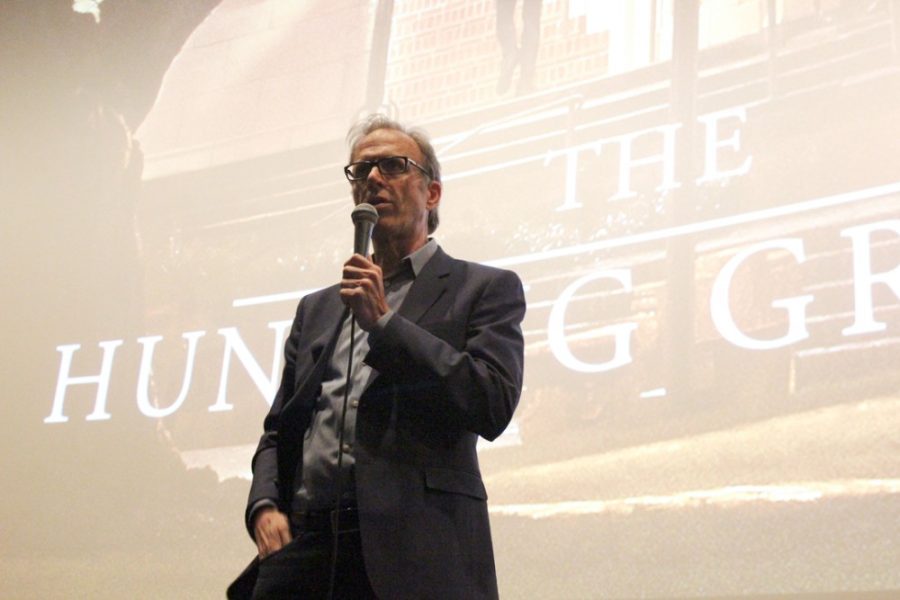 Kirby Dick, director of The Hunting Ground, holds a Q&A session after the films screening at The Loft Cinema on Saturday. Audience members asked questions regarding Dick’s choice in victims stories and universities highlighted. Dick questioned the audience on the UA’s reporting of sexual assaults.