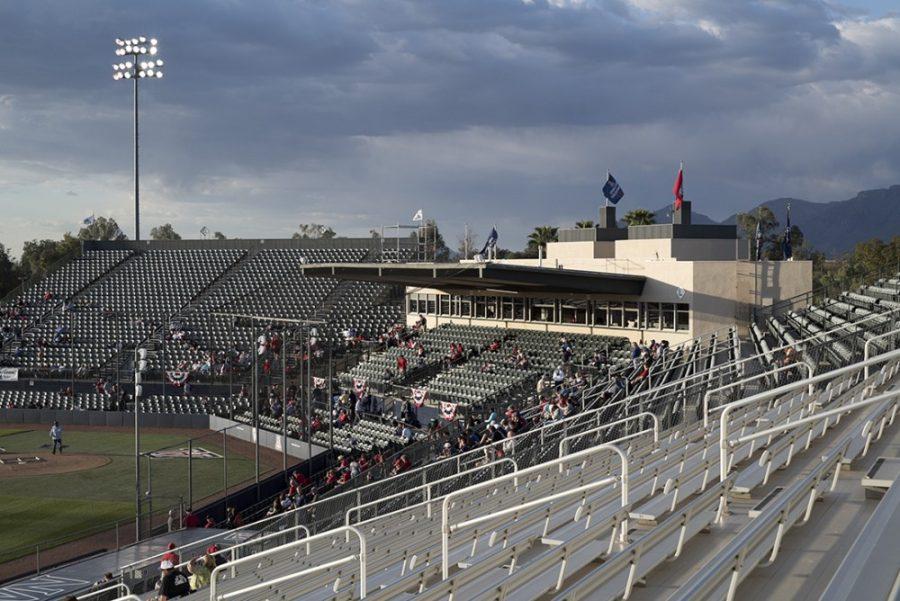 A view of Hi Corbett Field before Arizonas 10-5 win against Utah on March 13. Arizona moved to Hi Corbett in 2012 and won the national championship that year; ASU moved from Packard Stadium to Phoenix Municipal Stadium this season and is hoping for the same results. 