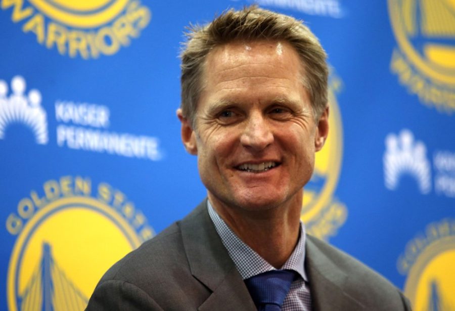 Golden State Warriors head coach Steve Kerr during a news conference at the team's practice facility in Oakland, Calif., on Tuesday, May 20, 2014. (Jane Tyska/Bay Area News Group/MCT)