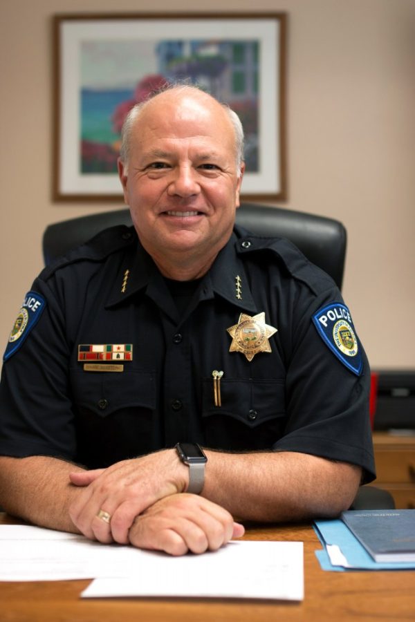 Chief Seastone poses for a photo in his office at the University of Arizona Police Department on Tuesday, Aug. 25, 2015. He became chief of police in 2014.