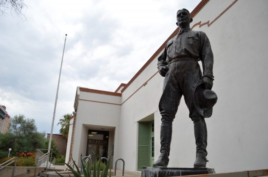 A statue of John Campbell Greenway stands guard near the entrance to the Arizona History Museum at 949 E Second St. on Thursday, Sept. 10. The museum offers daily admission for the low cost of $5 in addition to other events.