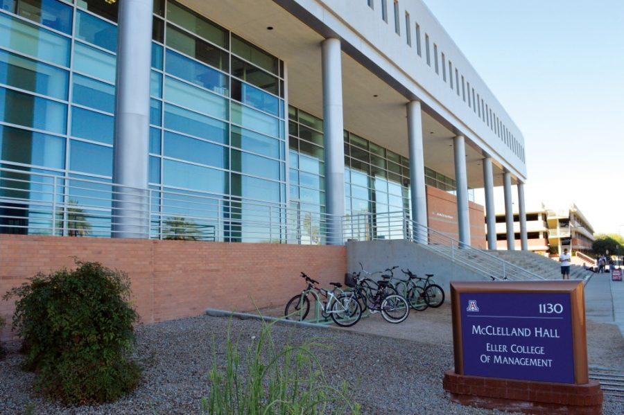 McClelland Hall is home to the Eller College of Management at the UA. Arizona State Universitys W. P. Carey School of Buisness will offer free MBAs starting in the fall semester of 2016.
