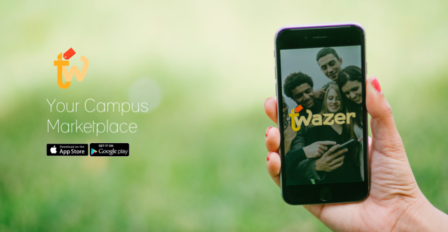 Front page of twazers website, where users can learn more about the twazer team and the apps functionality.