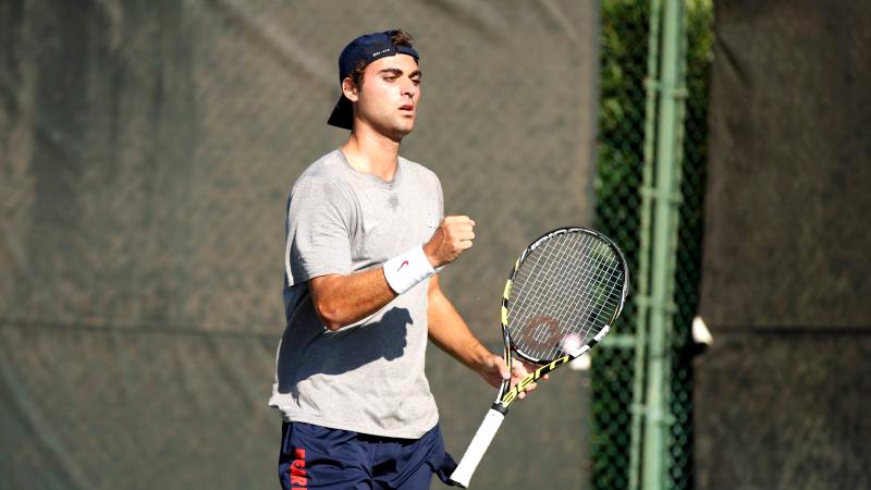 Courtesy+of+Arizona+AthleticsArizona+tennis+player+Will+Adkisson+celebrates+during+the+Larry+Easley+Memorial+Classic+in+Las+Vegas+on+Sunday%2C+Nov.+1.+The+Wildcats+found+a+treat+with+an+8-5+overall+record+over+Halloween+weekend.