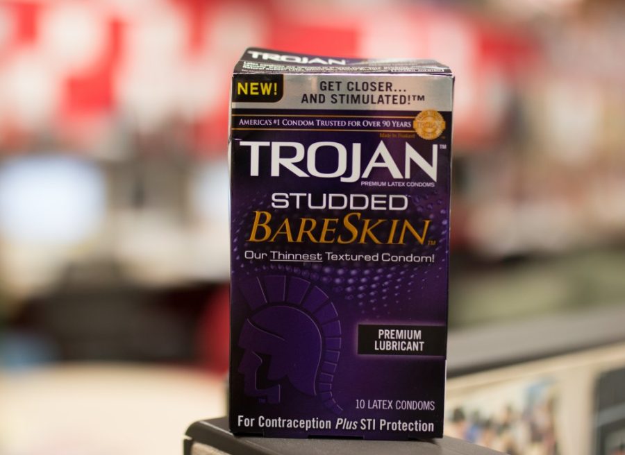 Some of the congratulatory condoms sent to the Daily Wildcat offices by Trojan following the announcement of the 2015 Sexual Health Report Card. The UA ranked 10th out of 140 schools in 2015, falling six spots from 4th in 2014.