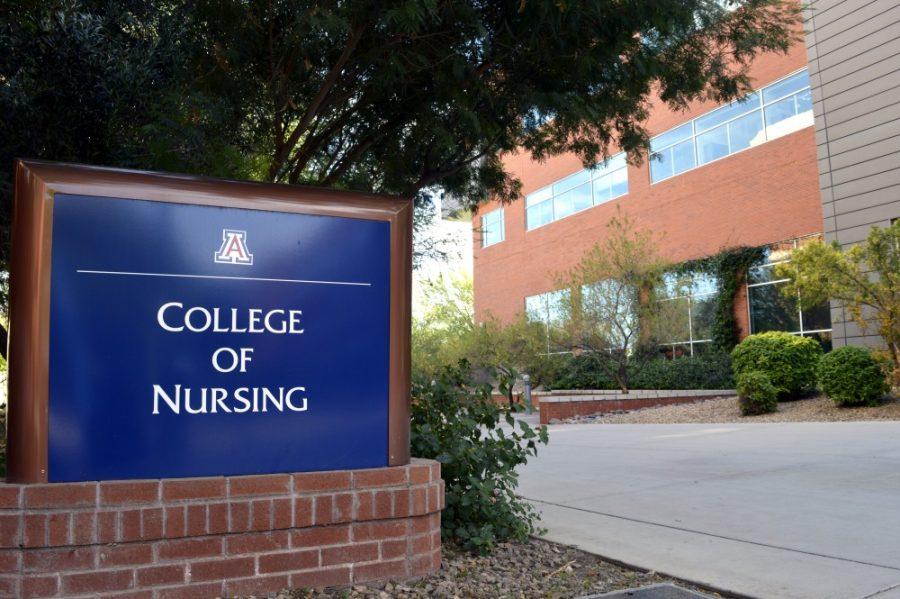 The+sign+outside+the+UA+College+of+Nursing+on+Saturday%2C+Nov.+14th.+The+college+was+ranked+No.+1+in+the+state+by+the+Arizona+Nursing+Program+Outcome+index.