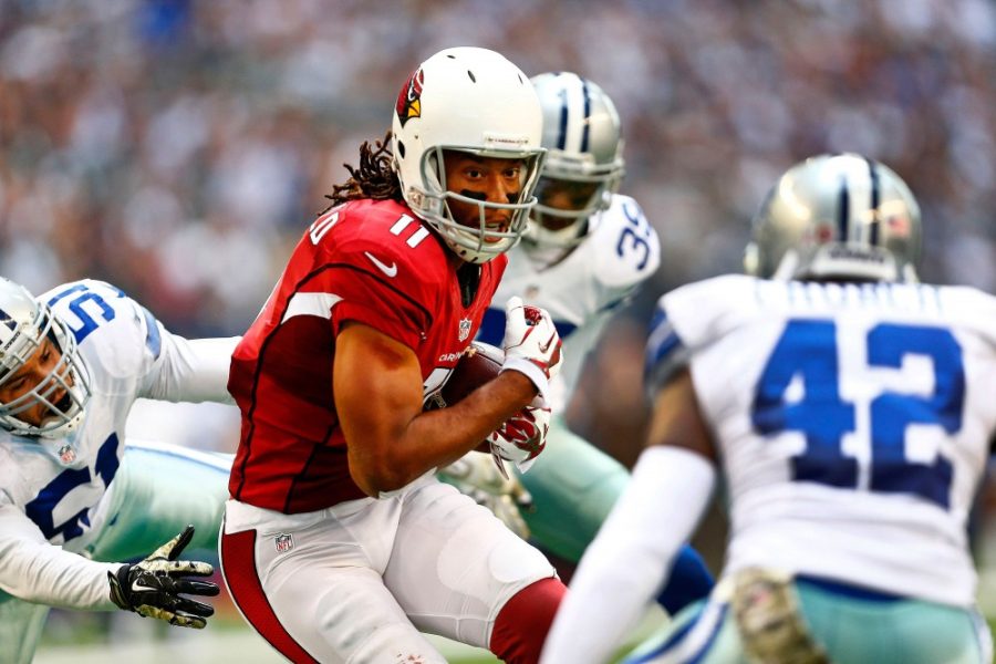 Arizona+Cardinals+wide+receiver+Larry+Fitzgerald+%2811%29+takes+a+pass+to+just+short+of+the+goal+line+during+the+fourth+quarter+on+Sunday%2C+Nov.+2%2C+2014%2C+at+AT%26T+Stadium+in+Arlington%2C+Texas.
