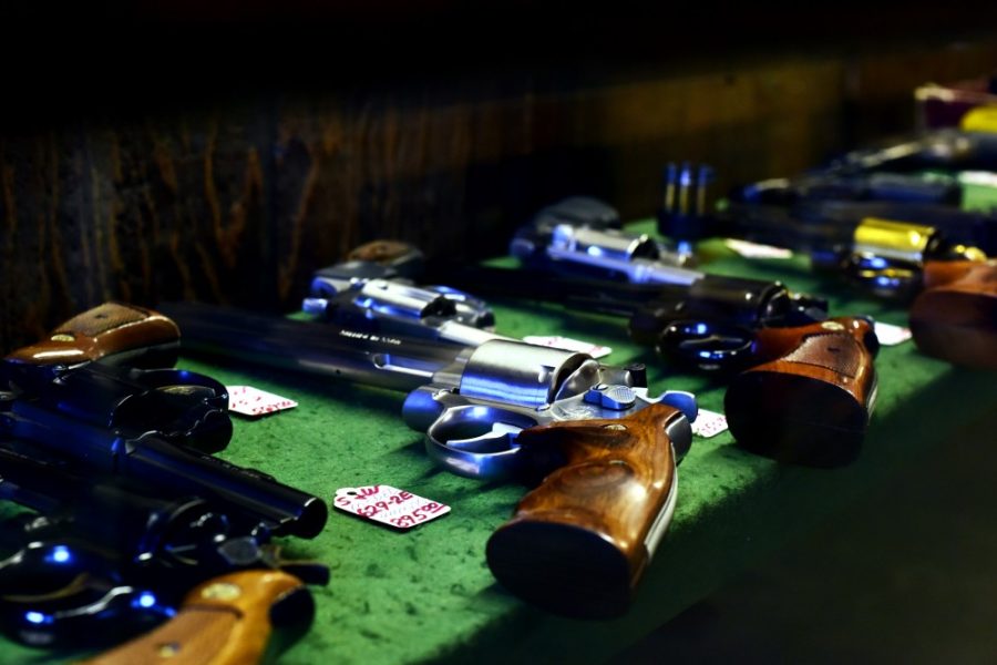 Antique and used pistols sit on display at Frontier Gun Shop at 3156 E. Grant Rd. in Tucson on Thursday, Jan. 14, 2016. Frontier Gun Shop has been open for 42 years and sells a variety of pistols, shotguns and rifles.