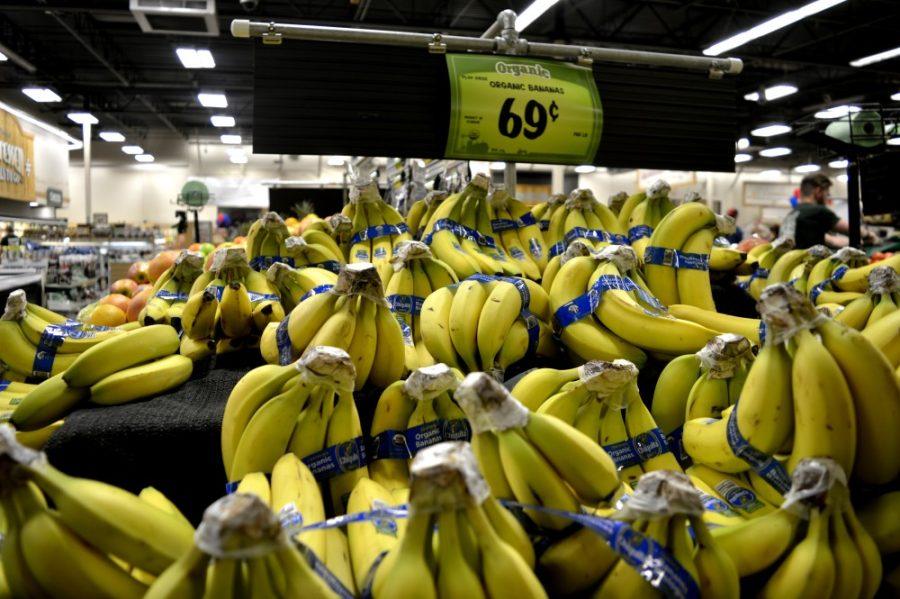 Bananas sit on display at the Tucson Sprouts grocer on Sunday, Feb. 21. Bananas are a cheap way to fill up in a healthy way!