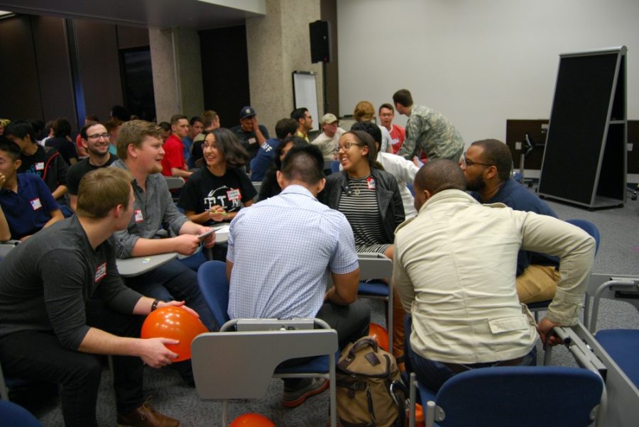 Students collaborate and prepare to vote for their favorite pitch ideas at Startup Weekend on Feb. 12-14.