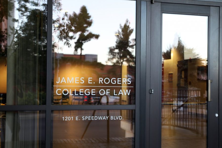 A view of the James E Rogers College of Law, located on the corner of Speedway Blvd and Mountain Ave, on Feb 15. The college recently partnered with Ocean University in China for a dual degree program.