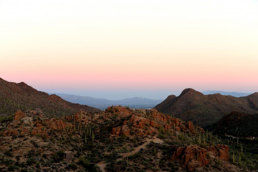 Gates Pass on Dec. 15, 2015. Gates Pass is a common place for visitors to watch the sunset and is located near Saguaro National Park.