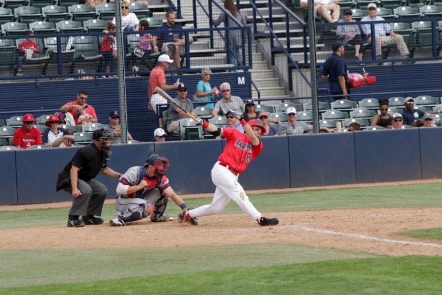 Arizona infielder Cody Ramer swings at the ball during Arizonas 11-5 win against St. Marys on March 6 at Hi Corbett Field. The Wildcats defeated UC Riverside 4-3 on Wednesday.