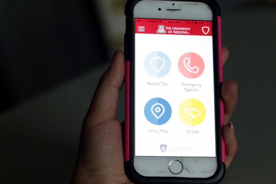 A view of the new $40,000 app LiveSafe which works to ensure safety to students. The app has features like immediate dispatch, instant notifications of incidents on campus and SafeWalk.