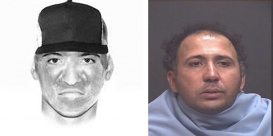 Suspect Composite and mugshot provided by UAPD.