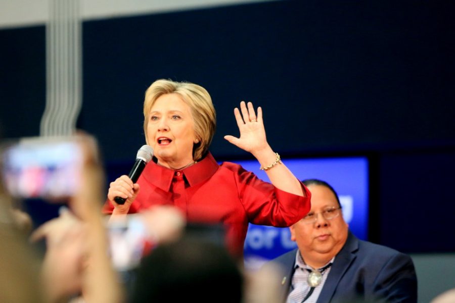 Hillary Clinton rallies in Phoenix on March 21.