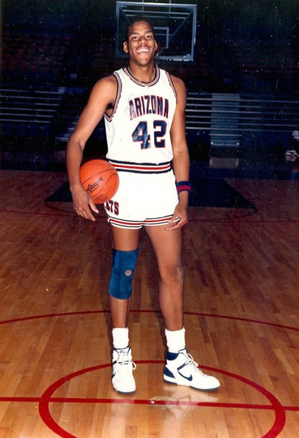 Sean Rooks poses for a photo in his basketball getup for Arizona Athletics. Rooks, who played at Arizona from 1987 to 1992, passed away on Tuesday, June 7.