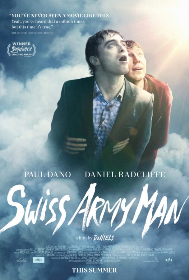Theatrical poster for Swiss Army Man starring Daniel Radcliffe.