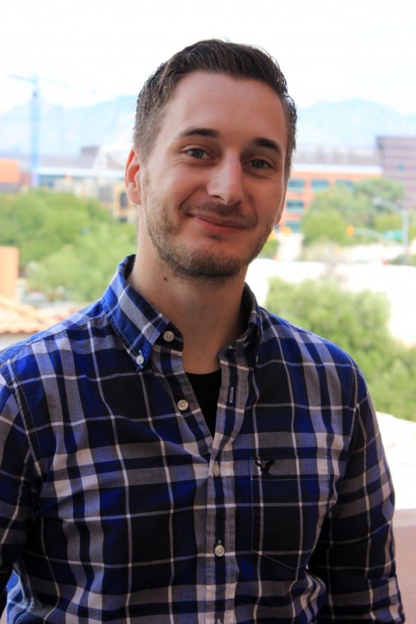 UA graduate student Patrick Ploschnitzki poses in front of the camera on September 13, at the Learning Services building on UA campus. Ploschnitzki is among one of the new grad students appointed into the University Fellows Program.