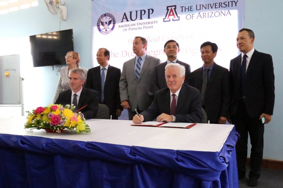 At a ceremony on September 1, 2016 at the American University of Phnom Penh (AUPP), the University of Arizona announced that it will be opening a “micro campus” in Phnom Penh, becoming the first U.S. university to establish a physical presence in Cambodia