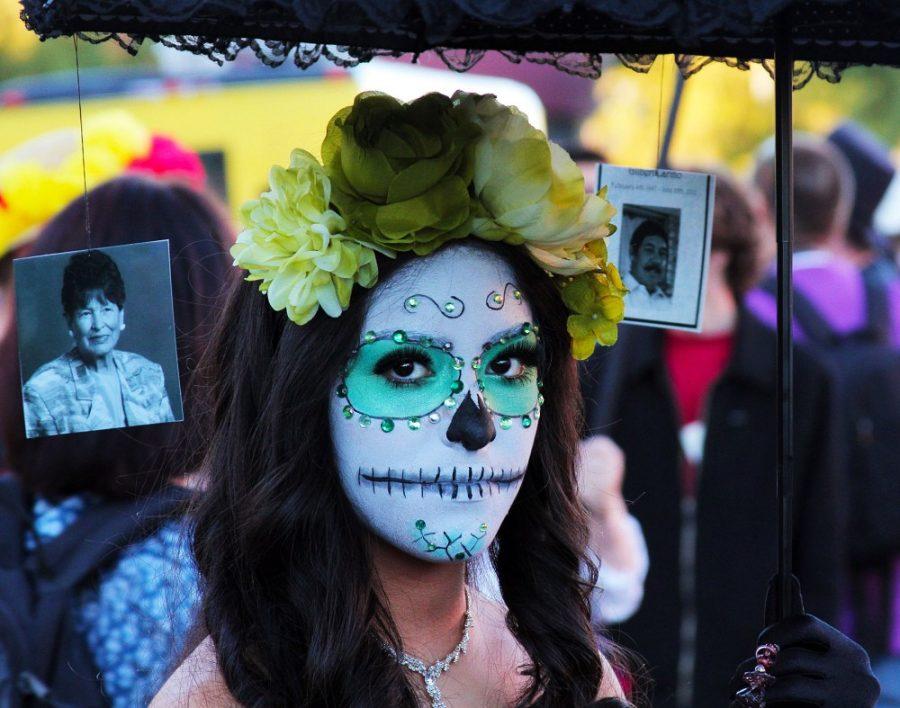 Ashley Maken walks in the annual All Souls Procession in Tucson, Ariz. on Sunday, November 8th. (Photograph by Courtney Talak)