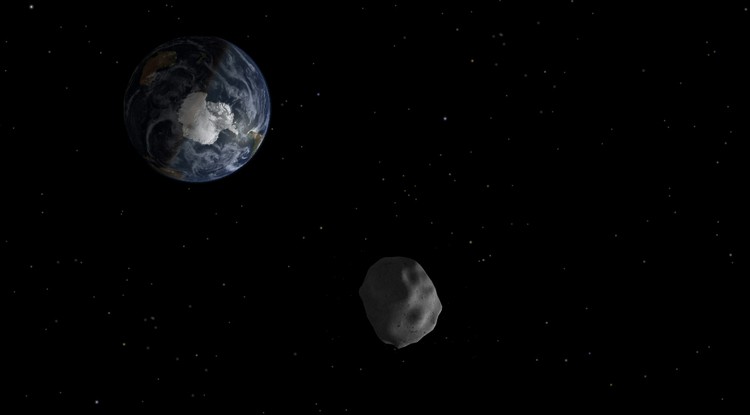 A NASA image of a small asteroid near Earth.