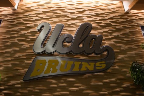 Logo of the UCLA Bruins, in the Pauley Pavilion Club, Jan. 20. 