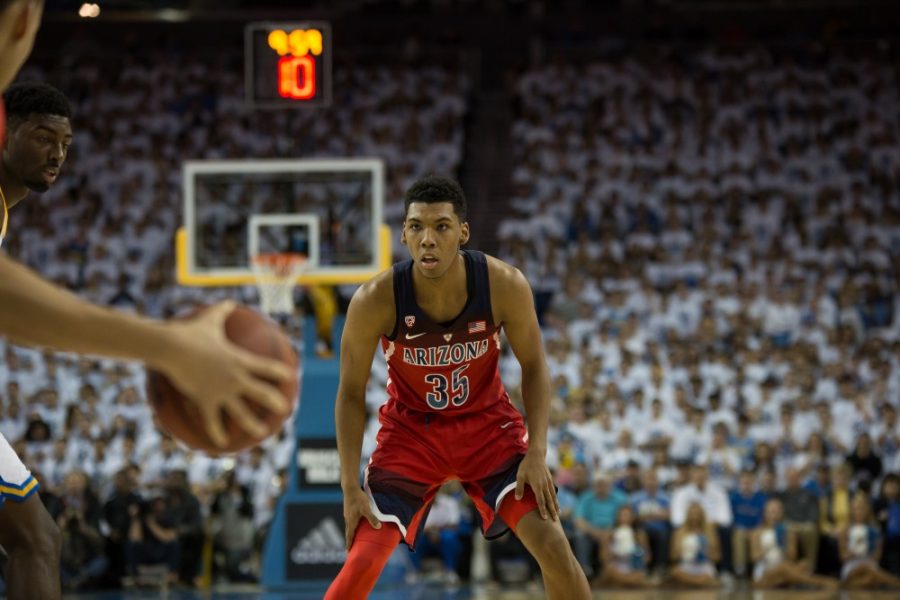 Allonzo+Trier+watching+his+teammates+during+the+UA-UCLA+game+on+Jan.+21.%26nbsp%3B