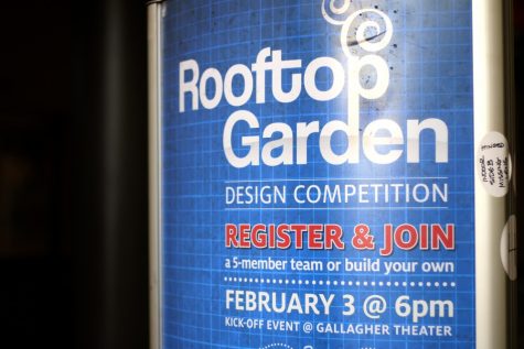 The kickoff to design a version of the rooftop garden will be on Feb. 3 at the Gallagher Theater in the Student Memorial Center.
