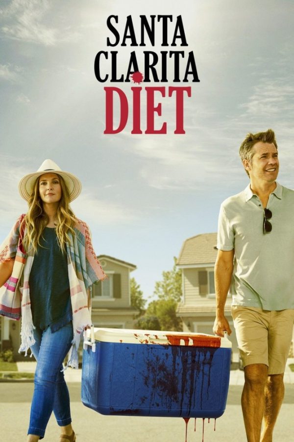 The show art for The Santa Clarita Diet on Netflix. The show is a horror-comedy Netflix original series.