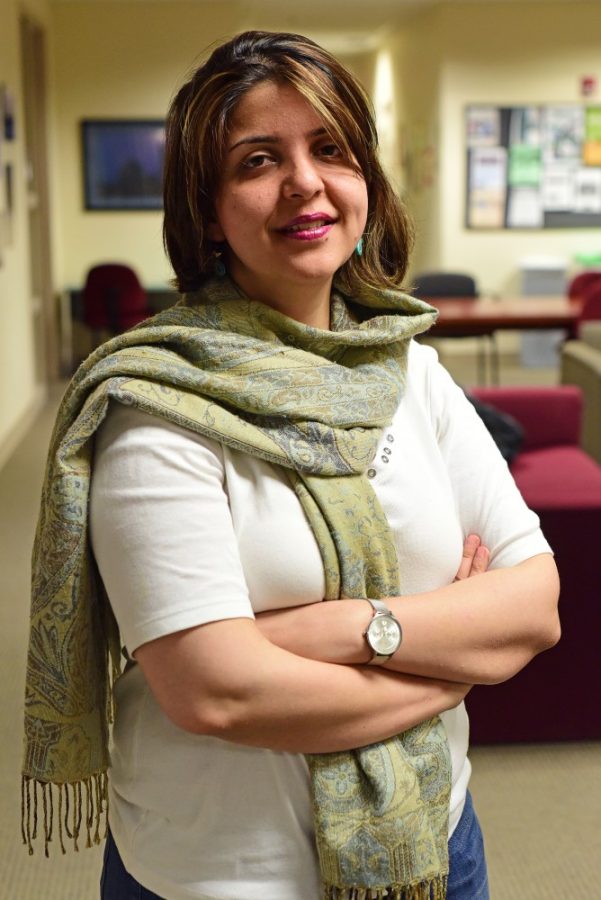 Pouye Khoshkoo, a Ph.D. candidate in Middle Eastern and North African Studies and an Iranian immigrant, poses for a photograph in the Marshall Building on Tuesday, Feb. 7, 2017. Khoshkoo immigrated to the U.S. eight years ago and is now an American citizen, but regardless is feeling the effects of Pres. Trumps purposed travel ban. 