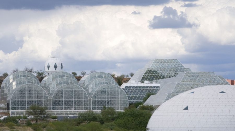 A view of Biosphere 2 located in Oracle, Arizona. Biosphere 2 will host an Earth Day event, including panels and a concert with Calexico.