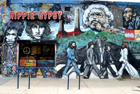Hippie Gypsy, located on Fourth Avenue and 7th Street, is a local shop that sells bohemian themed clothing and items, along with some other unique goods. The building's iconic murals make it a recognizable landmark of Fourth Avenue.