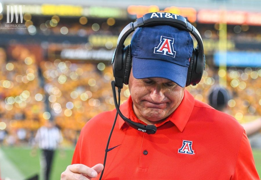 Arizona football head coach Rich Rod during the UA-ASU rivalry game on Nov. 25 at Sun Devil Stadium.