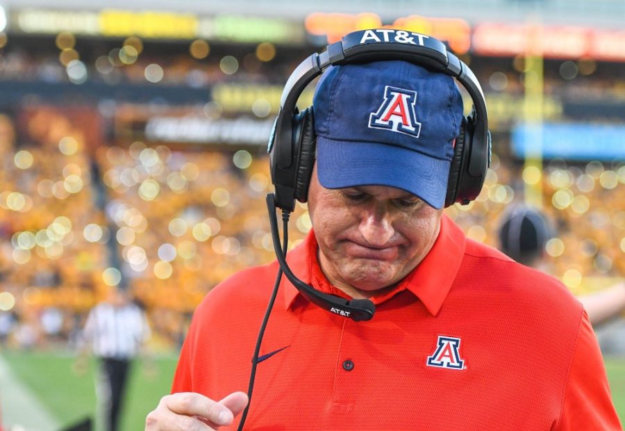 Arizona football head coach Rich Rodriguez during the UA-ASU rivalry game on Nov. 25 at Sun Devil Stadium.