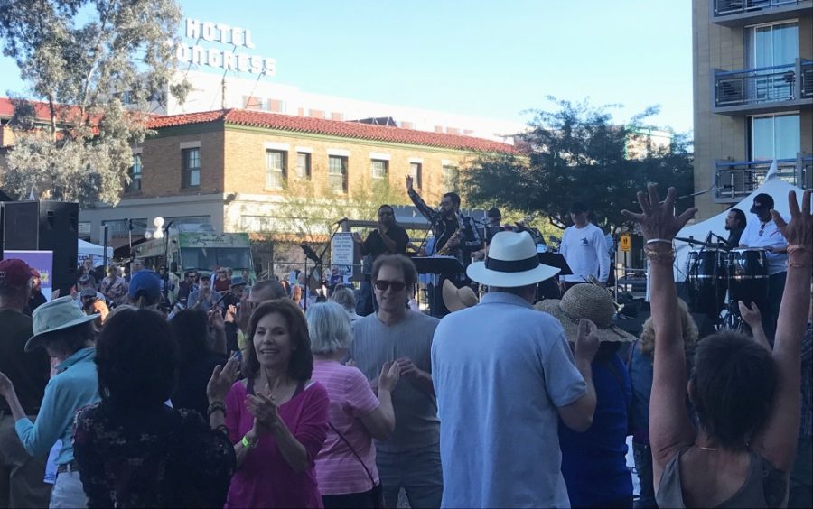 People enjoy the Tucson Jazz Festival on Thursday Jan. 11, 2018.