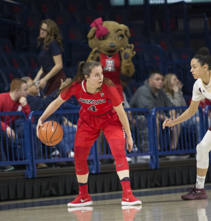Arizonas Lucia Alonso during the basketball game against ASU on Feb. 18 at McKale center.