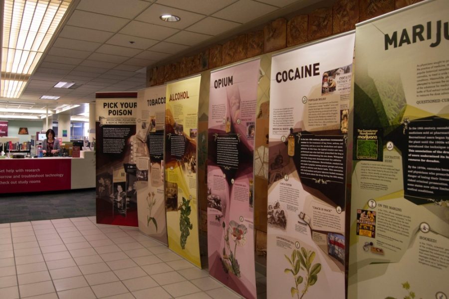 The “Pick Your Poison” exhibition will be on display at the Health Sciences Library until April 14.