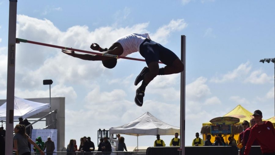 Arizonas Bryant OGeorgia clears the high jump to win his event during the Aztec Invitational on Saturday, March 24.