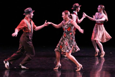 The UA School of Dance members perform their dance routine at the Stevie Eller Dance Theater on April 20th during the Spring Collection.