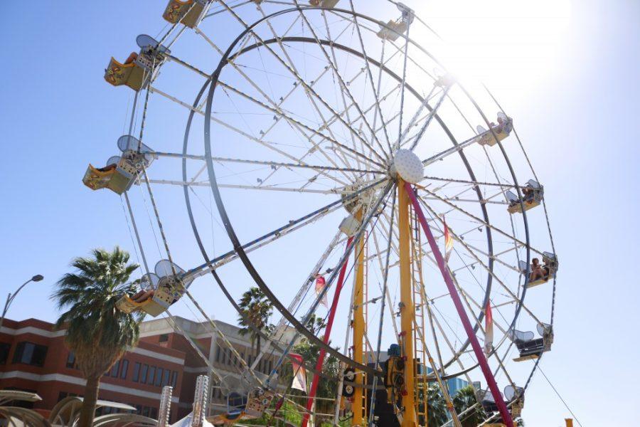 The Ferris wheel at the 2018 Spring Fling carnival on the University of Arizona mall April 14 in Tucson, Ariz. 