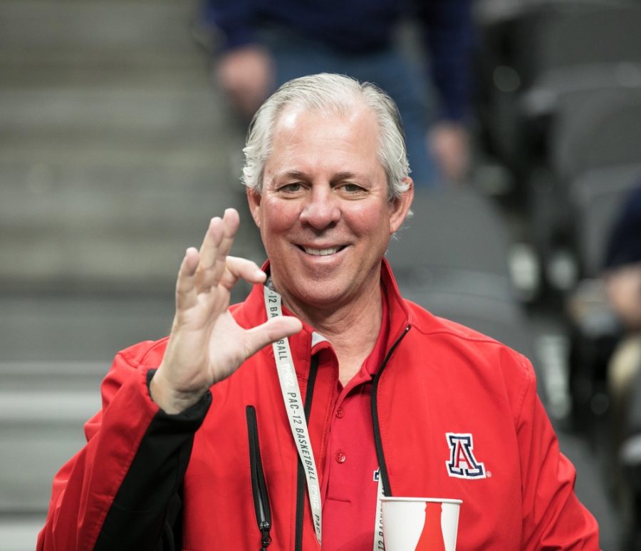 University+of+Arizona+President+Robert+Robbins+was+in+attendance+of+the+Arizona-UCLA+Semifinal+game+at+the+2018+Pac-12+Tournament+on+Friday%2C+March+9+in+T-Mobile+Arena+in+Las+Vegas%2C+Nev.