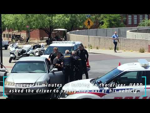 June 27, 2018 -- University of Arizona Police Department respond to a noise complaint outside the Student Union Memorial Center.

Video by Victor Garcia

Music Credit: Nctrnm- Havasu 
https://freemusicarchive.org/genre/Electronic/?sort=track_date_published&d=1&page=1&per_page=200