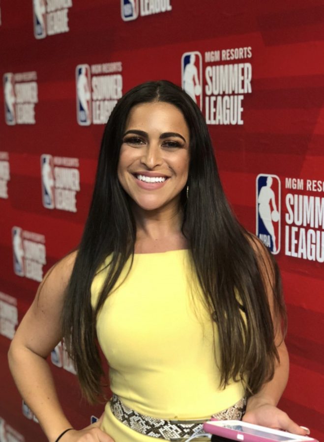 NBA Summer League reporter Ashley Nevel poses for a photograph on July 7, 2018 at the Thomas & Mack Center in Las Vegas, Nev.