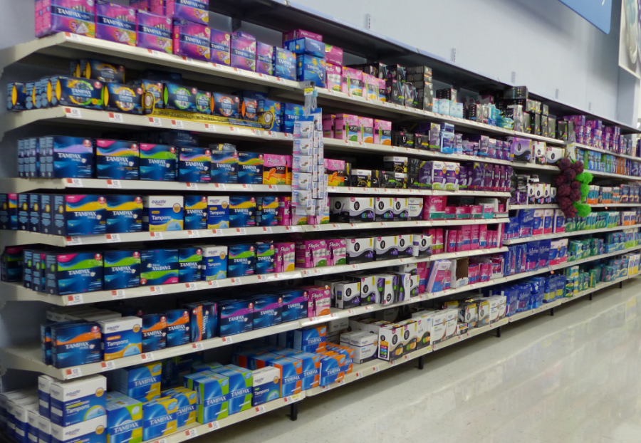  Feminine hygiene assortment in a Walmart store in the U.S.