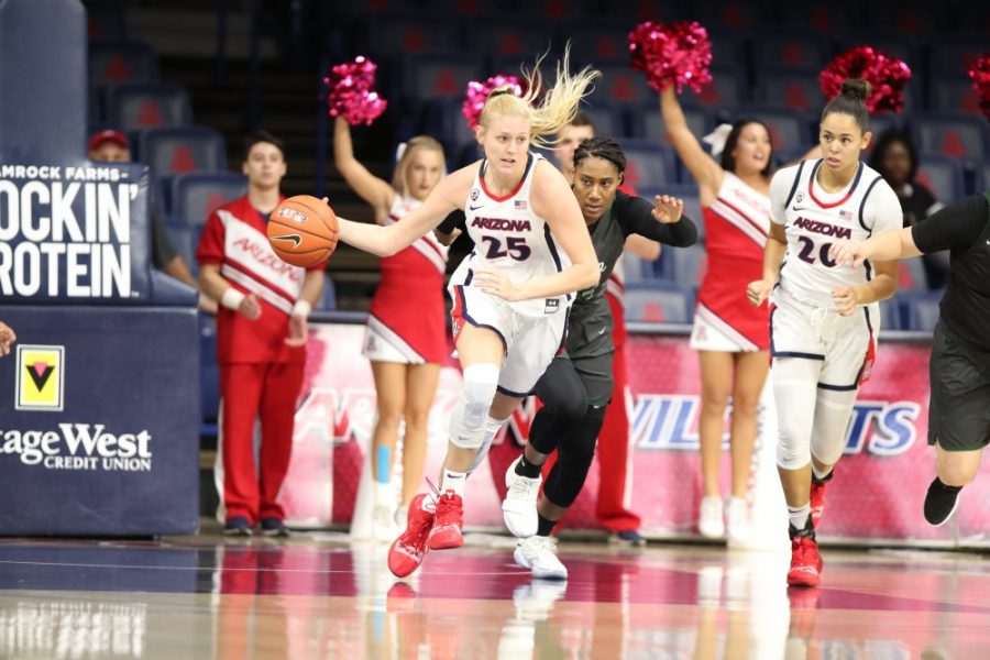 October+29%2C+2018.++Freshman+forward+Cate+Reese+%2825%29+during+the+Wildcats+88-31+exhibition+win+over+the+Eastern+New+Mexico+Greyhounds.++McKale+Center%2C+Tucson%2C+AZ.